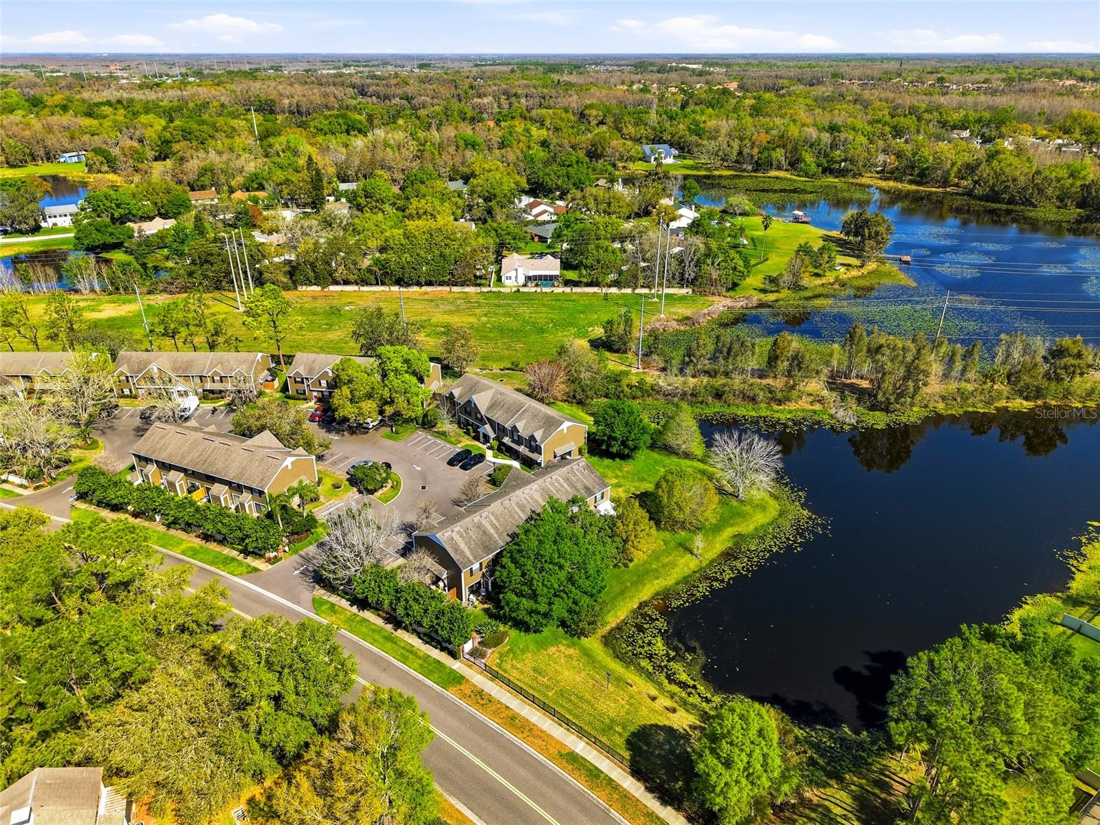 View of Lake Heather - Property at the end of building next to the pond