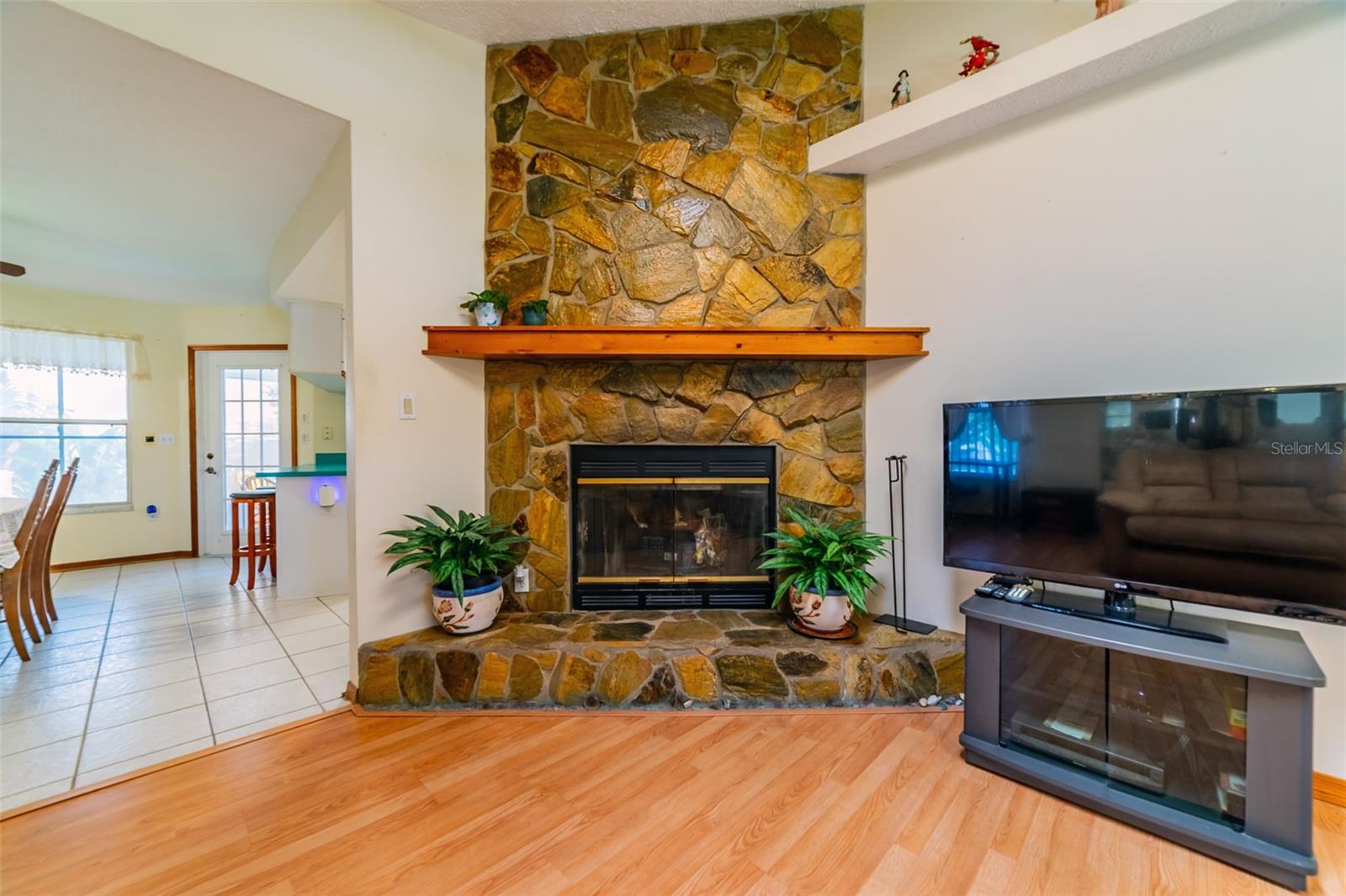 WOOD BURNING FIREPLACE