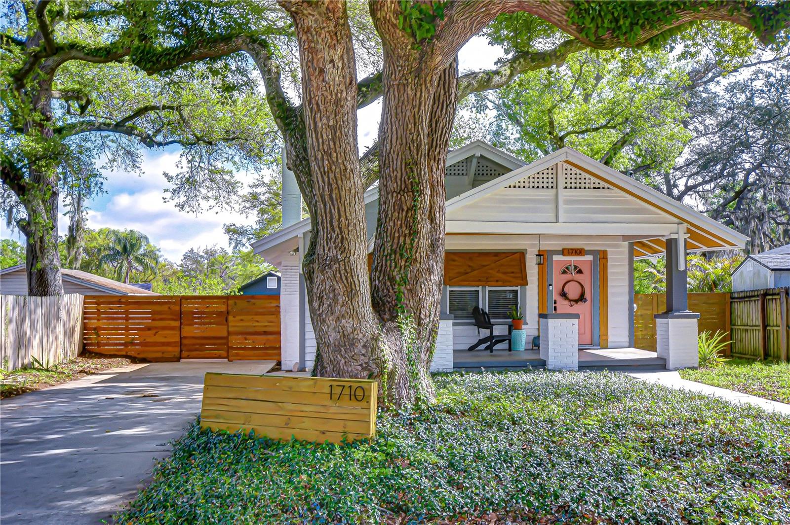 Charming historic architecture showcasing the character of this classic Tampa bungalow.