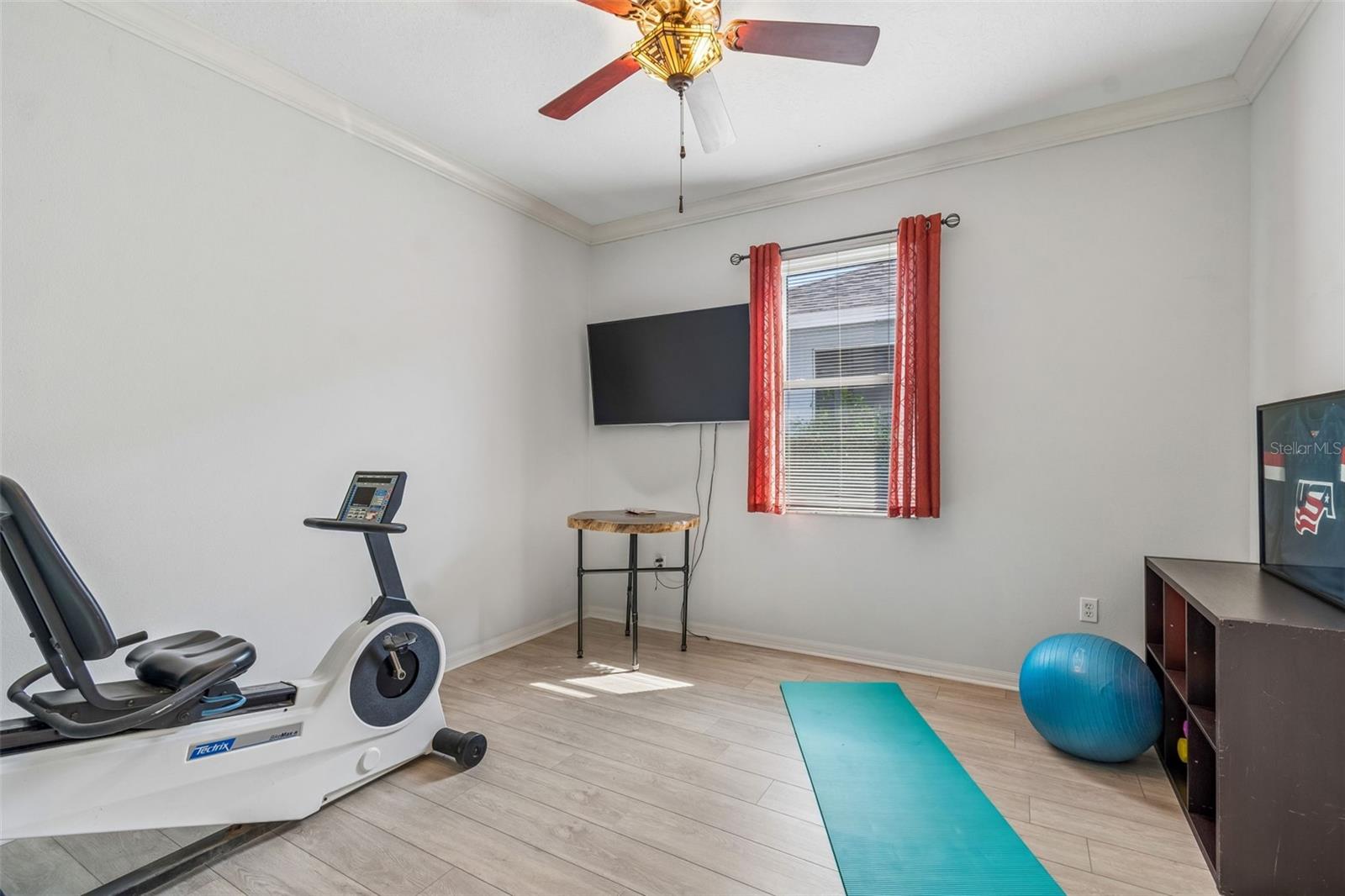 Bedroom 3 currently being used as a home gym