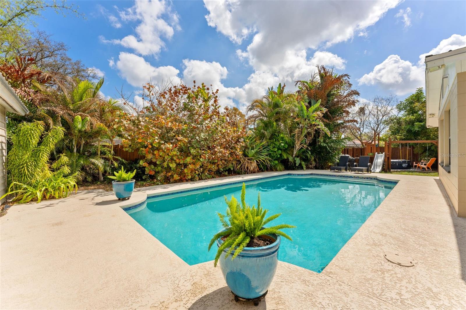 Oversized salt water pool