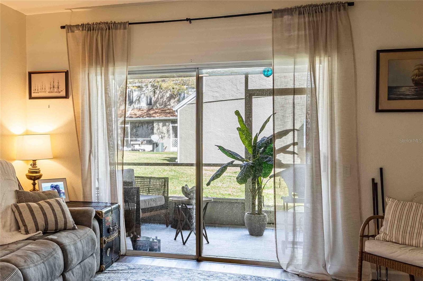 Spacious lanai to enjoy your morning coffee on.