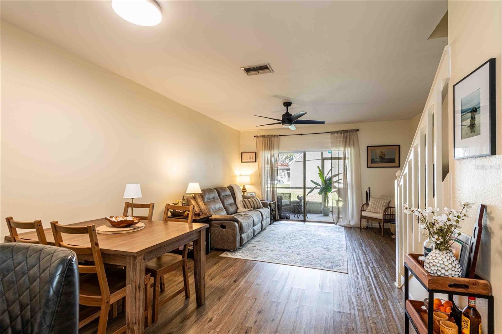 Sliders bring in lots of natural light!