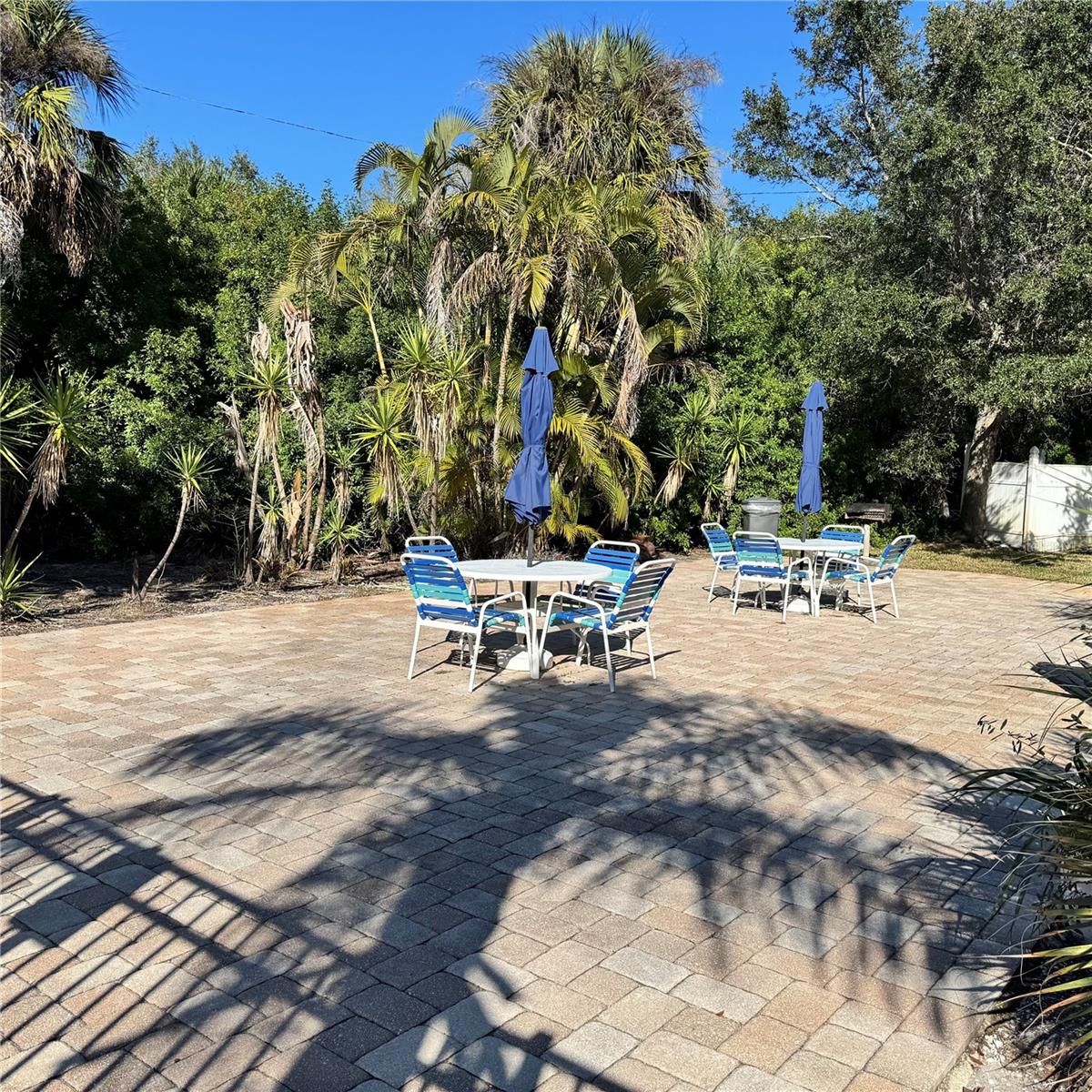 Common area outside pool fence