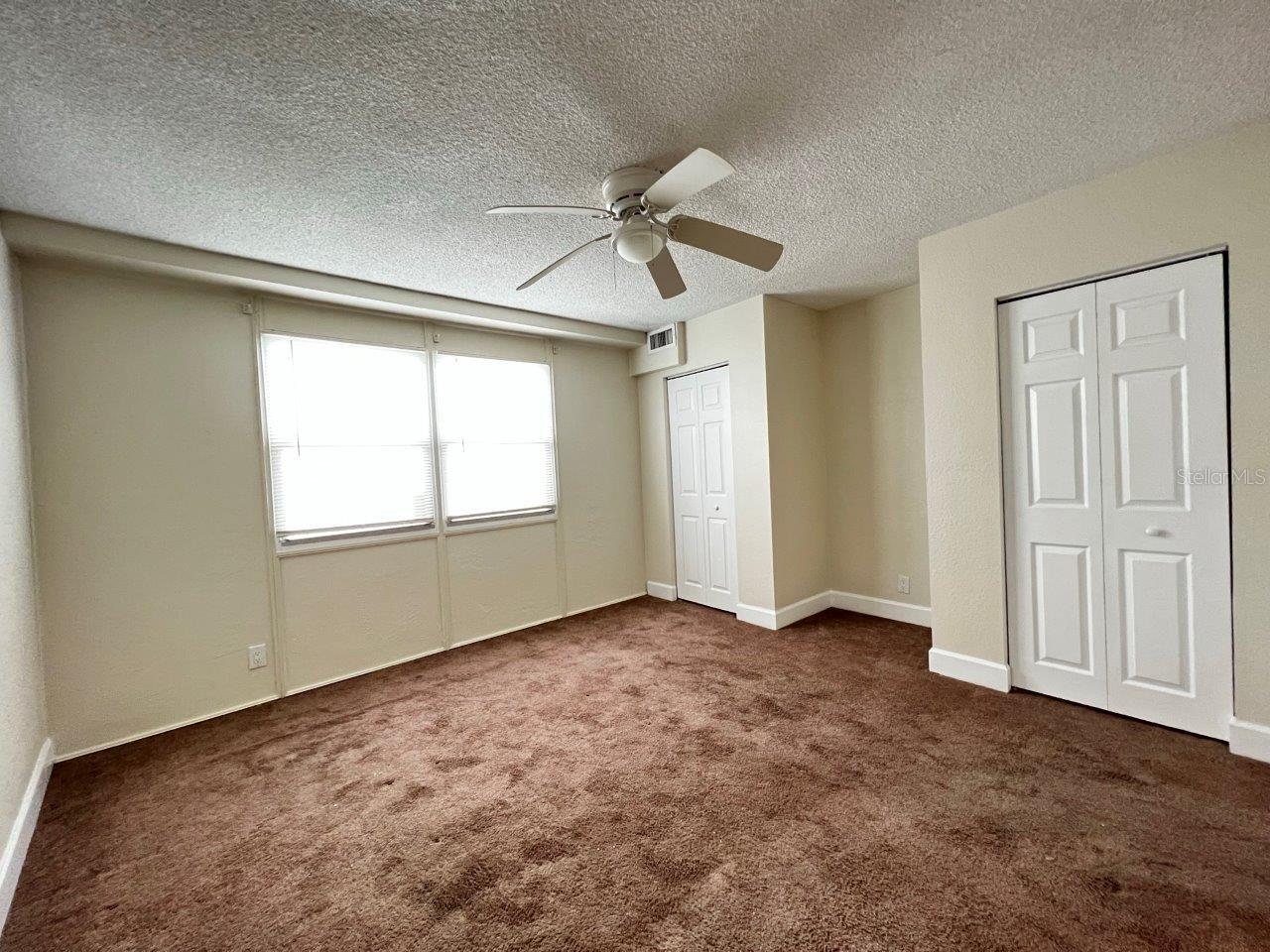 Bedroom with 2 closets
