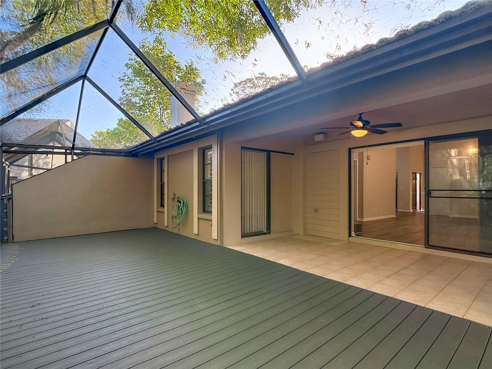 Screened-in Deck Facing the House