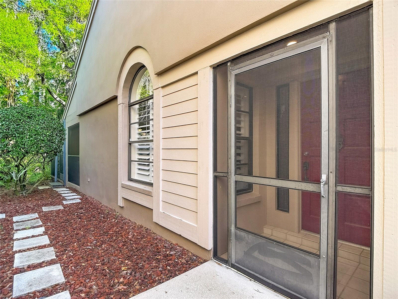 Screened/Covered Main Entrance Way