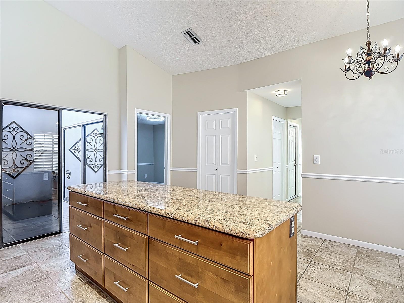 Kitchen View of Courtyard