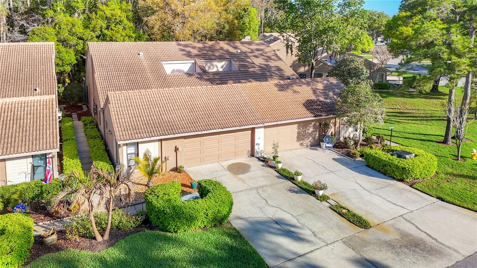 Villa View of Driveway and 2 Car Garage