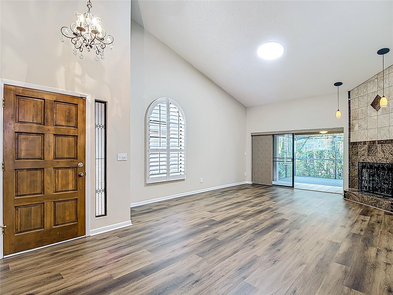 Living Room View From Dining Area