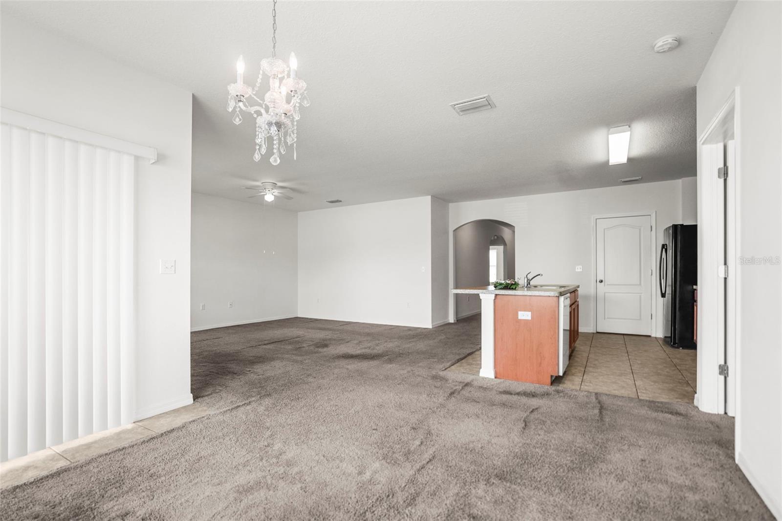 Dining to kitchen/living room