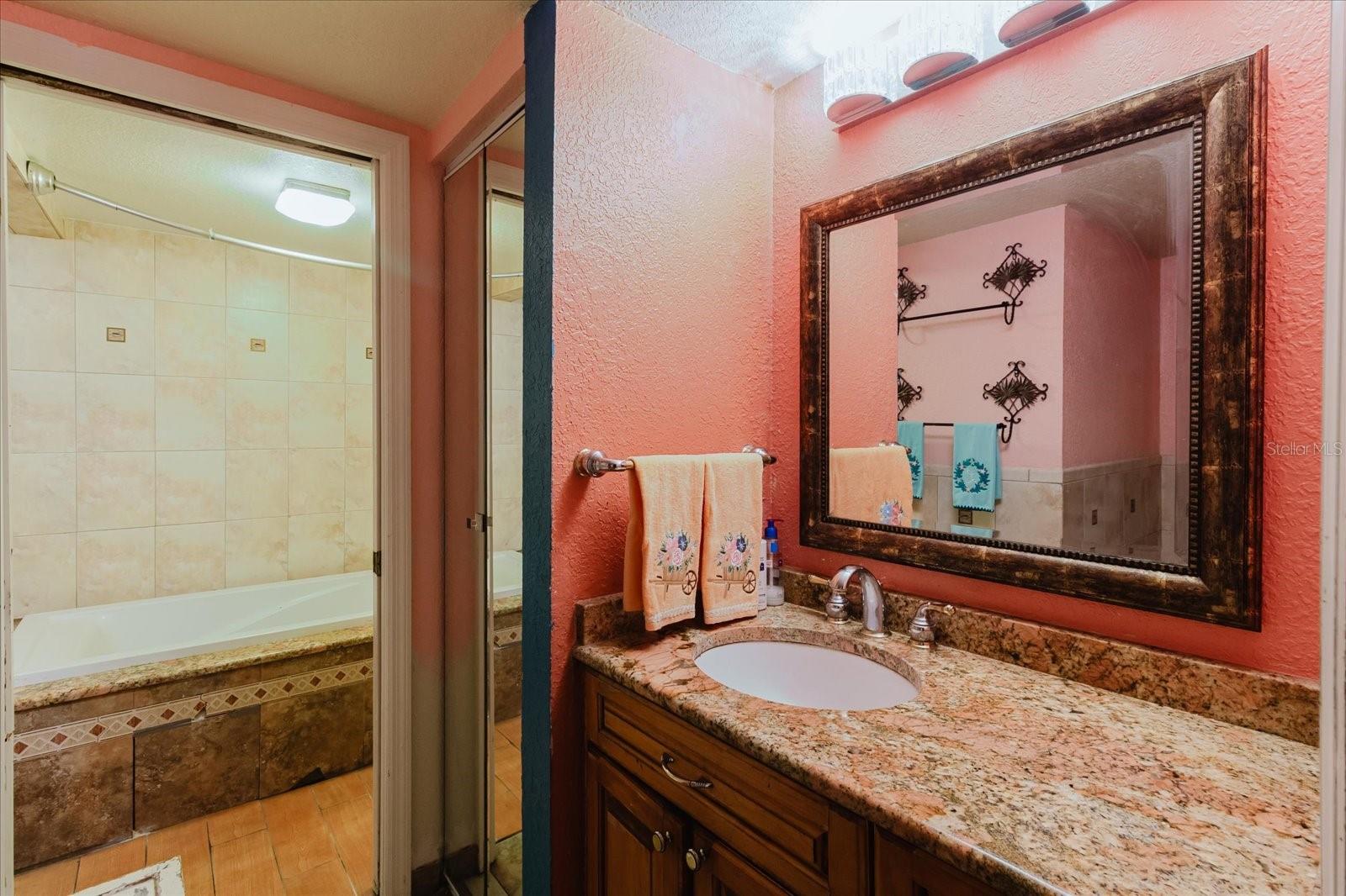 Half Bath With Granite Counters