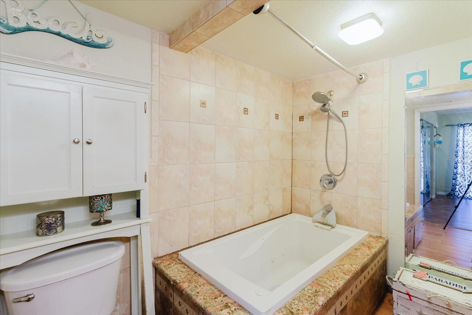 Huge Soaker Tub in Primary Bath To Melt Your Cares Away