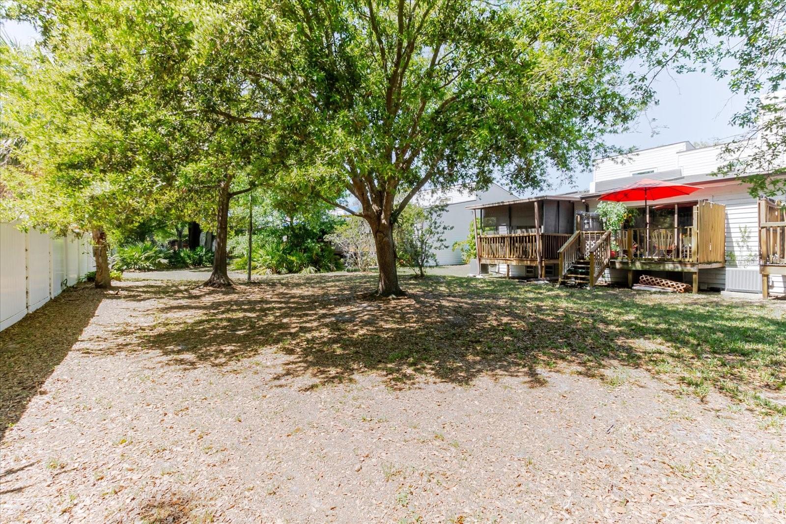 Rear View of the Townhouse. Read Umbrella Marks the Property