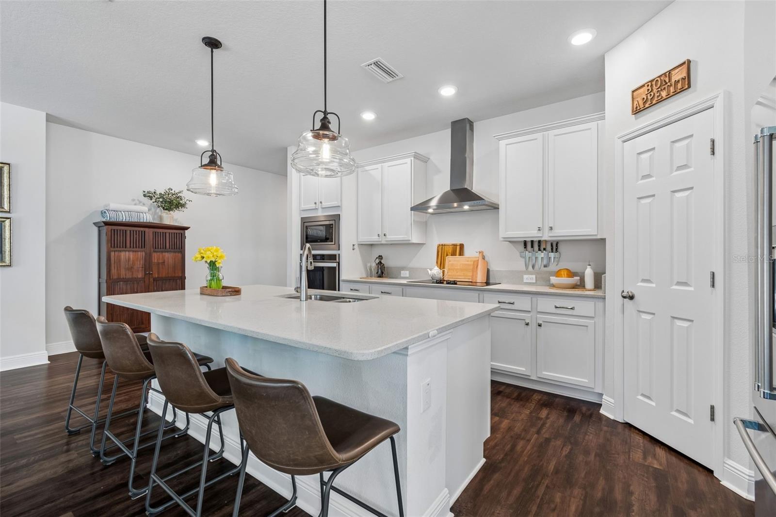 Large kitchen island perfect for entertaining