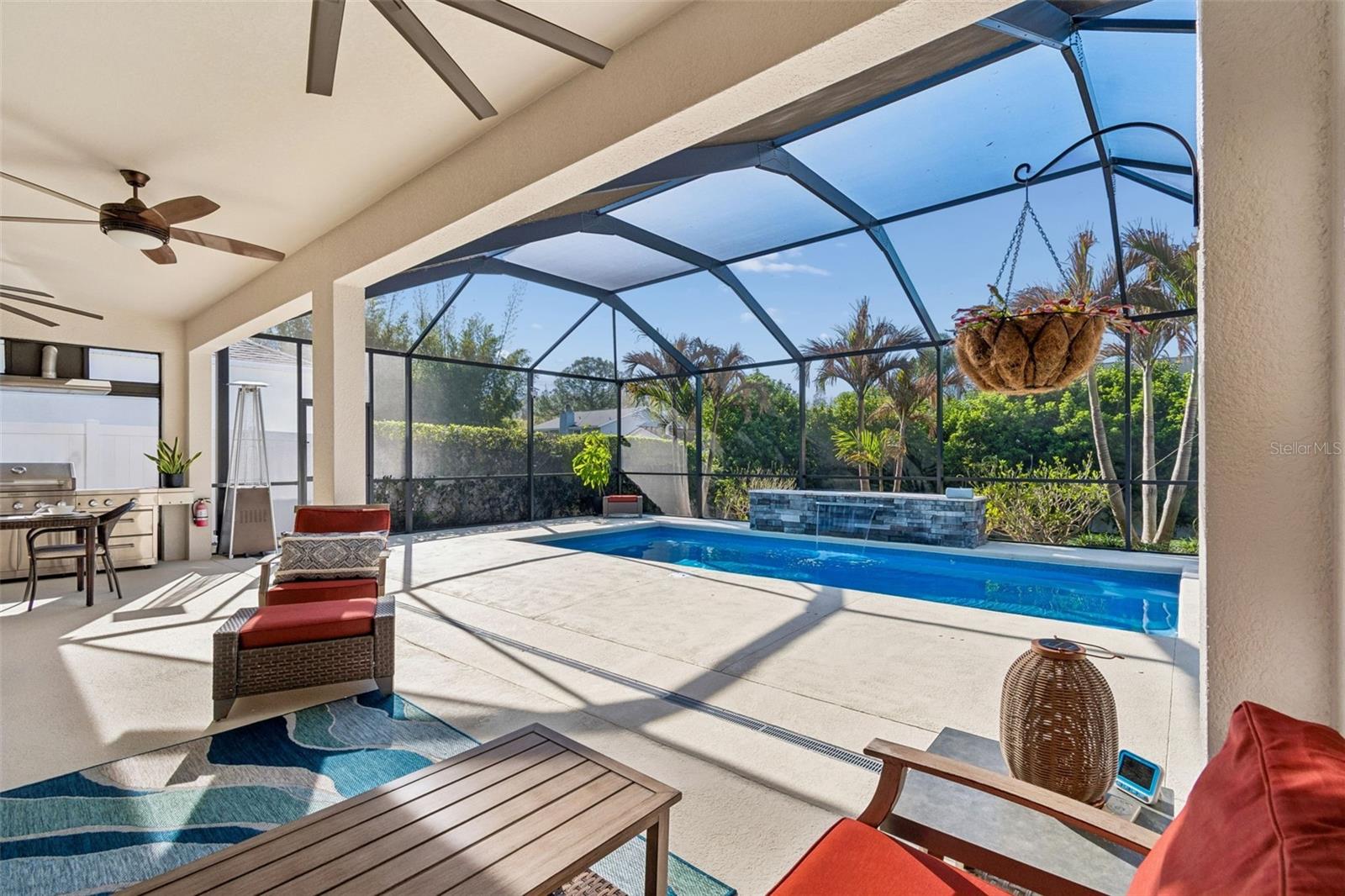 Covered Lanai overlooking pool
