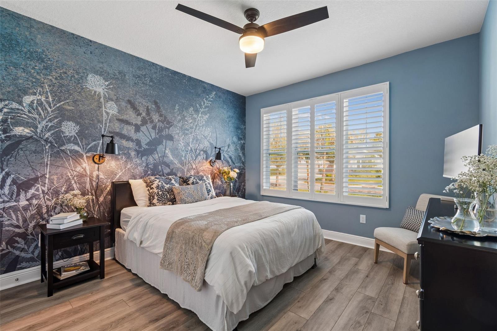 Front Bedroom with plantation shutters
