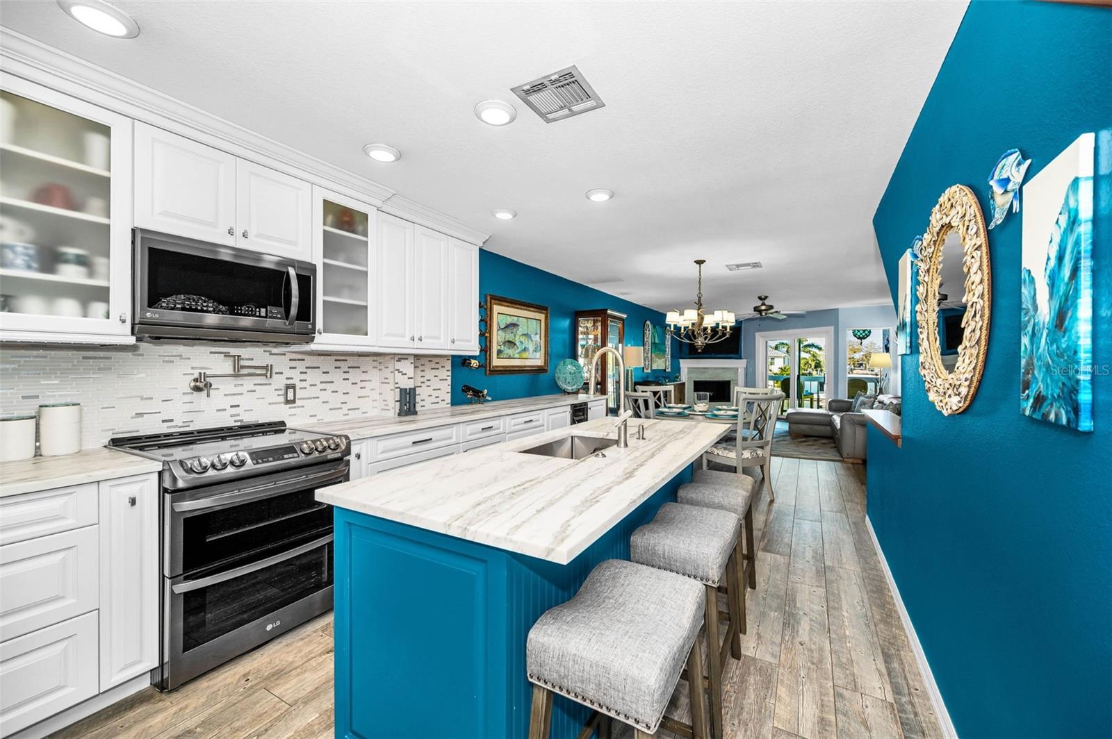 Well appointed main level, secondary bedroom with a bright, coastal feel