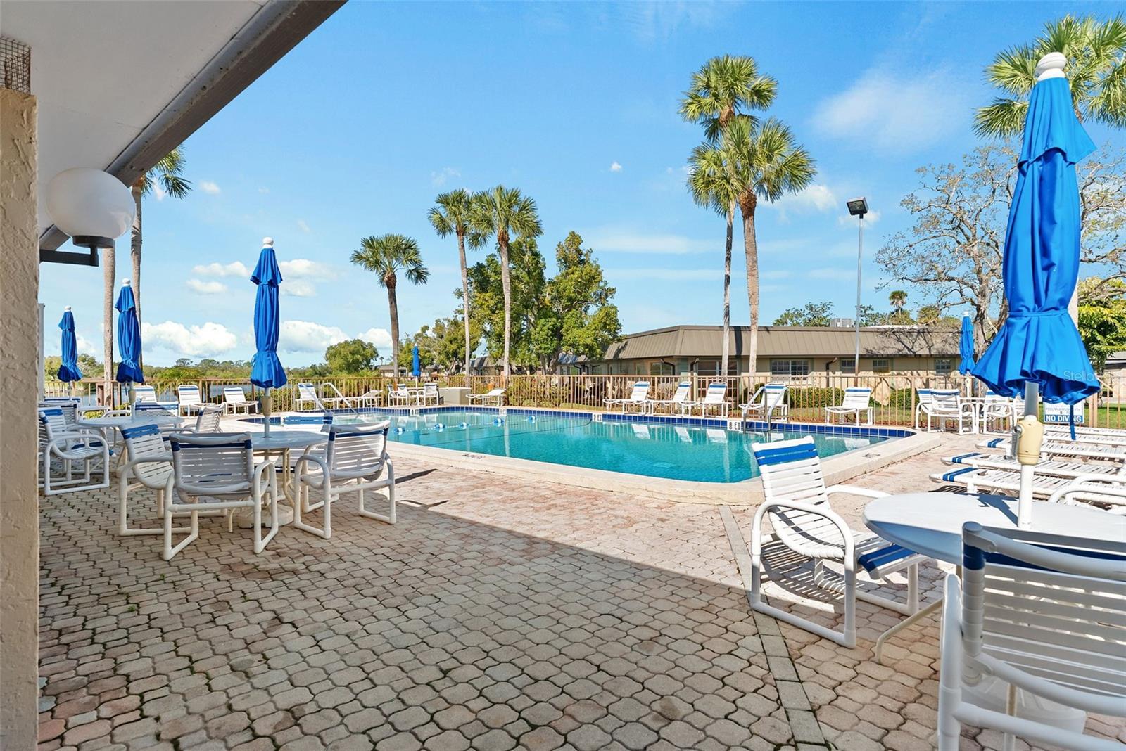 Pool deck with plenty of room for entertaining