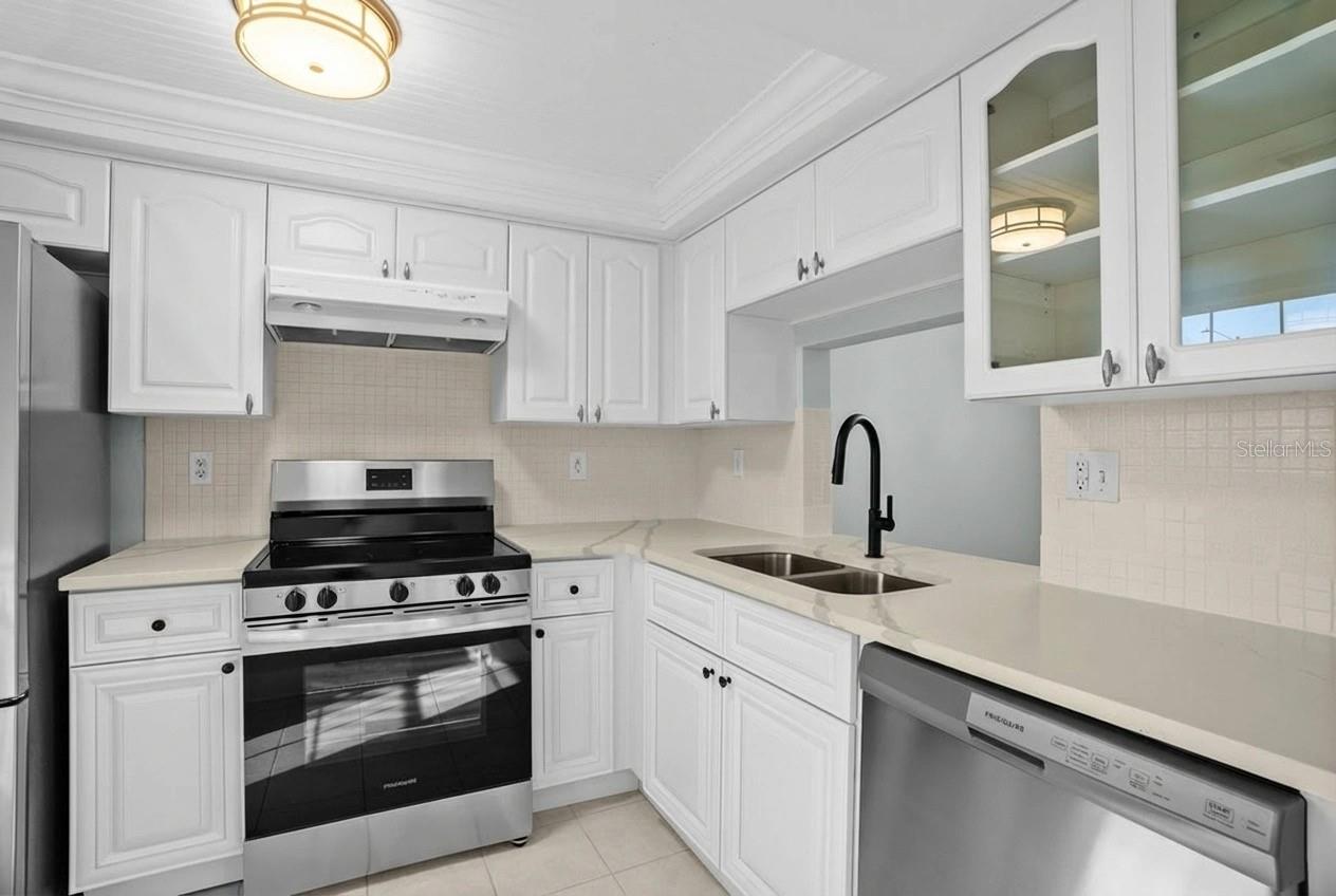 Kitchen with all new cabinets, countertops and appliances