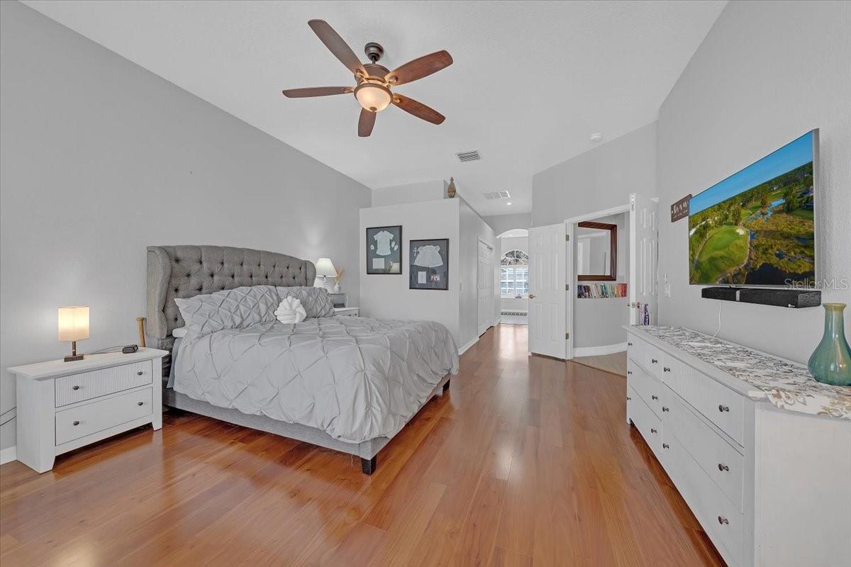 Cozy huge bedroom space.