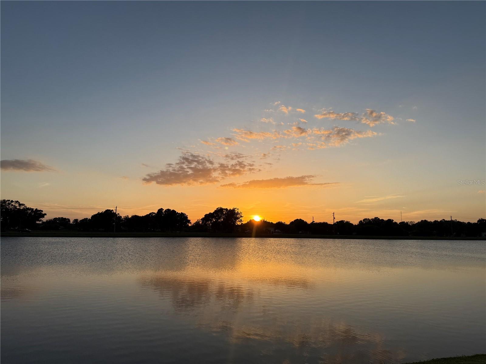 Sunset views from patio provided by seller.