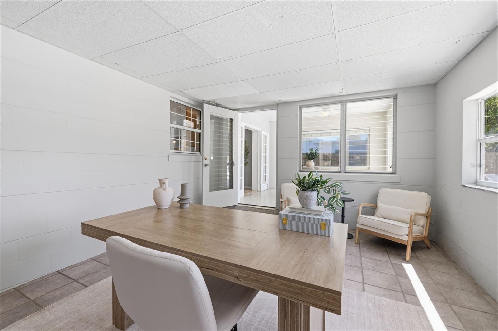 Flexible interior space filled with natural light.