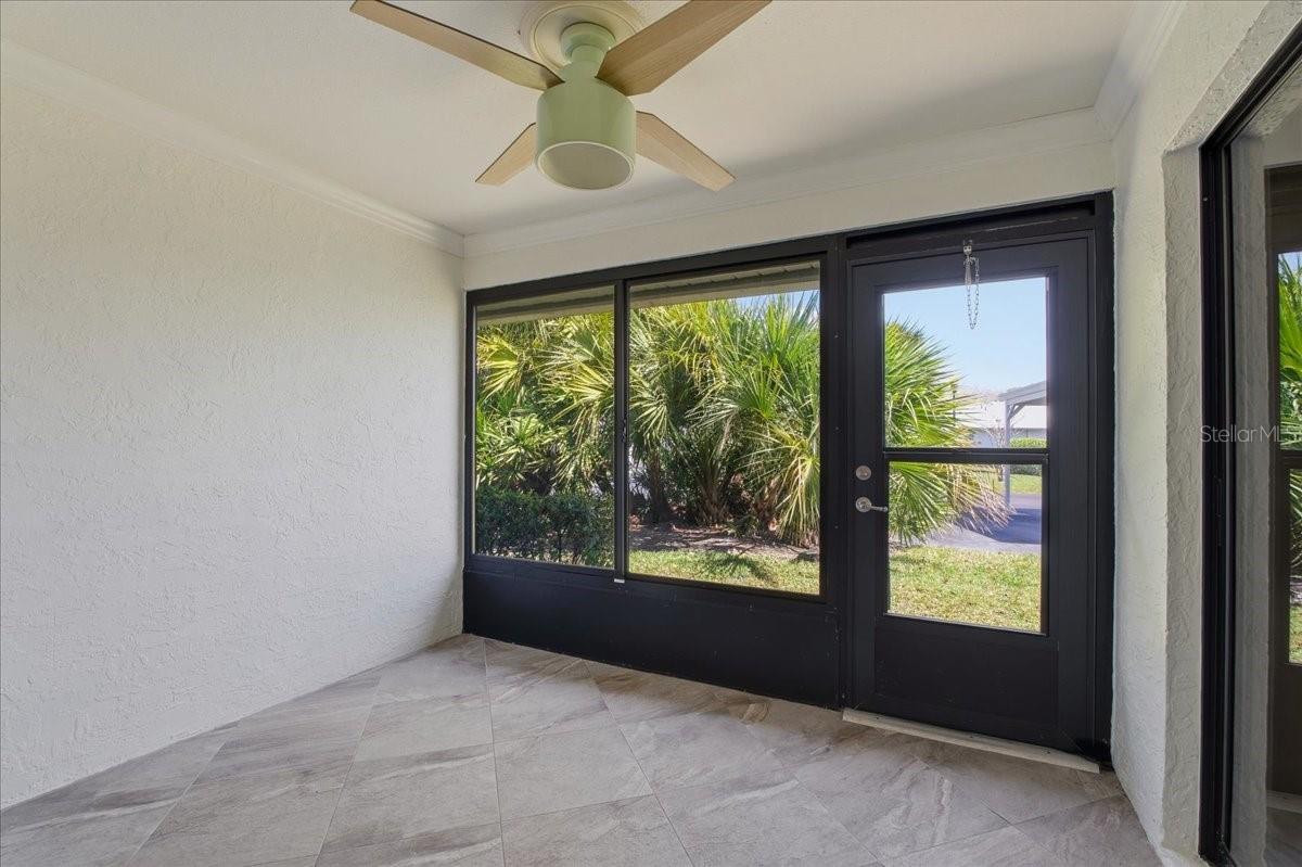 Private lanai with separate entrance.