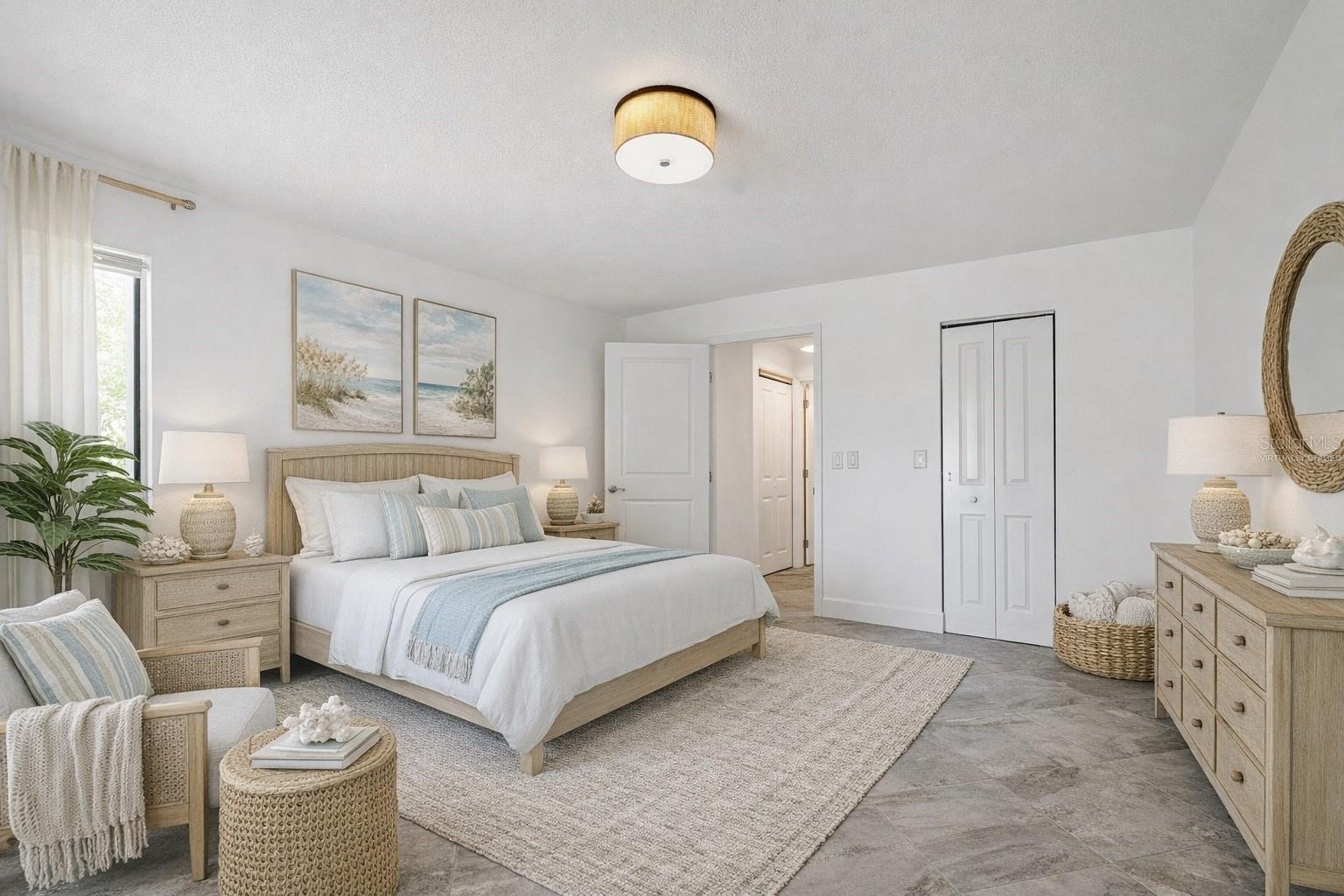 virtually staged bedroom