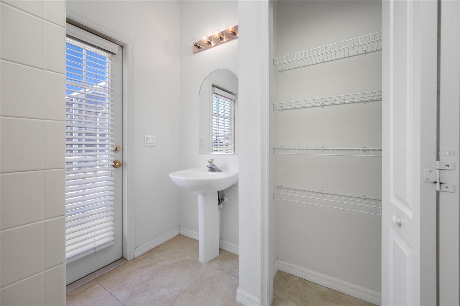 Office Bathroom and Outdoor entry door