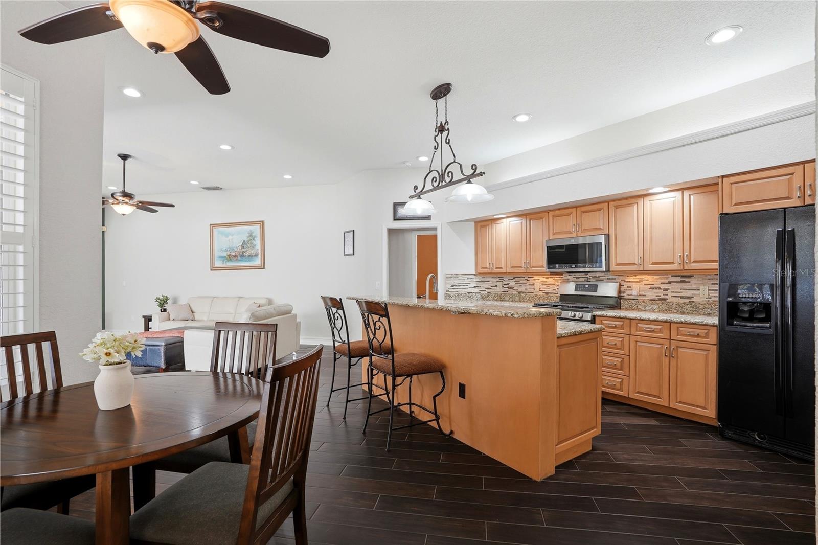 Kitchen w/eating space and family room