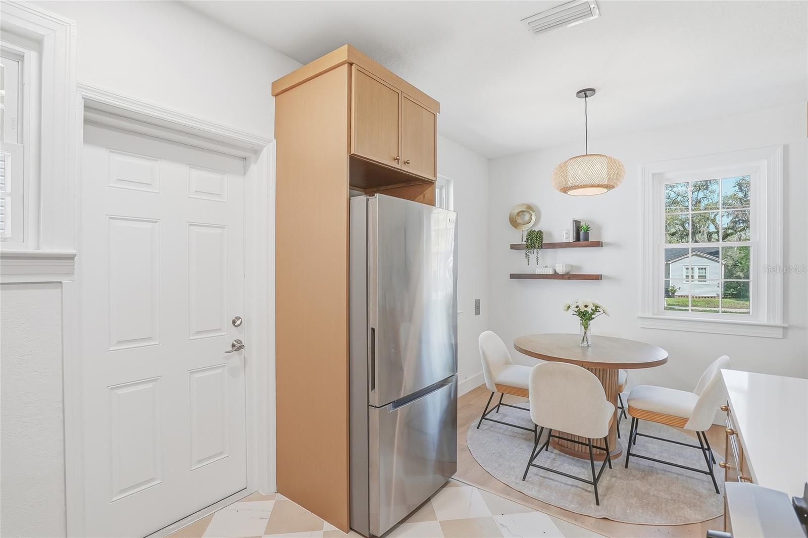 Fridge has been switched out to fit designated spot better