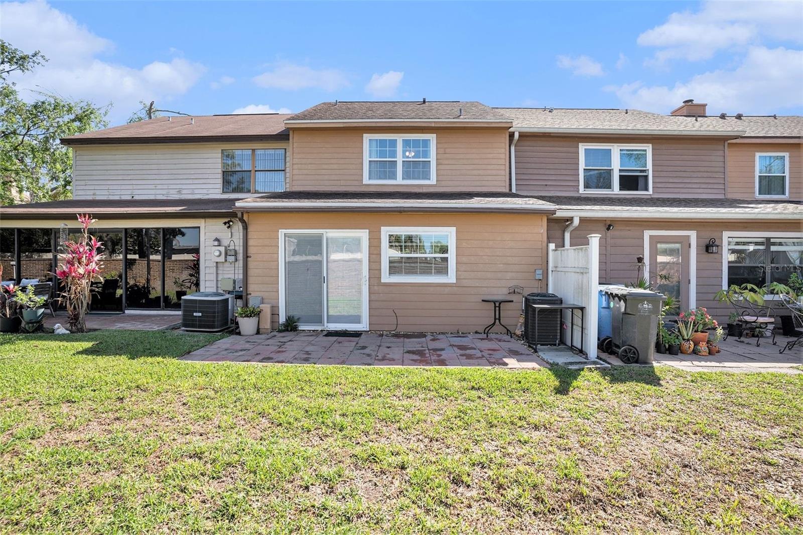 Back of the townhome