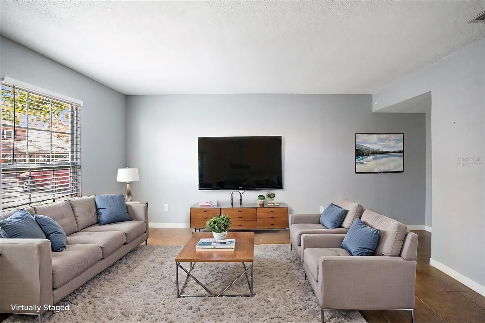 Virtually Staged living room