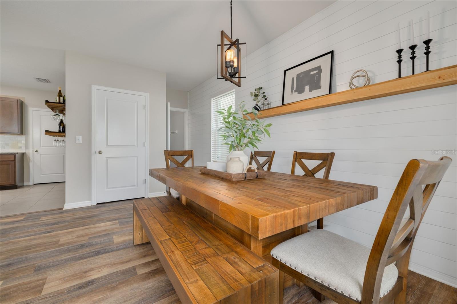 Dining Room with Feature Wall