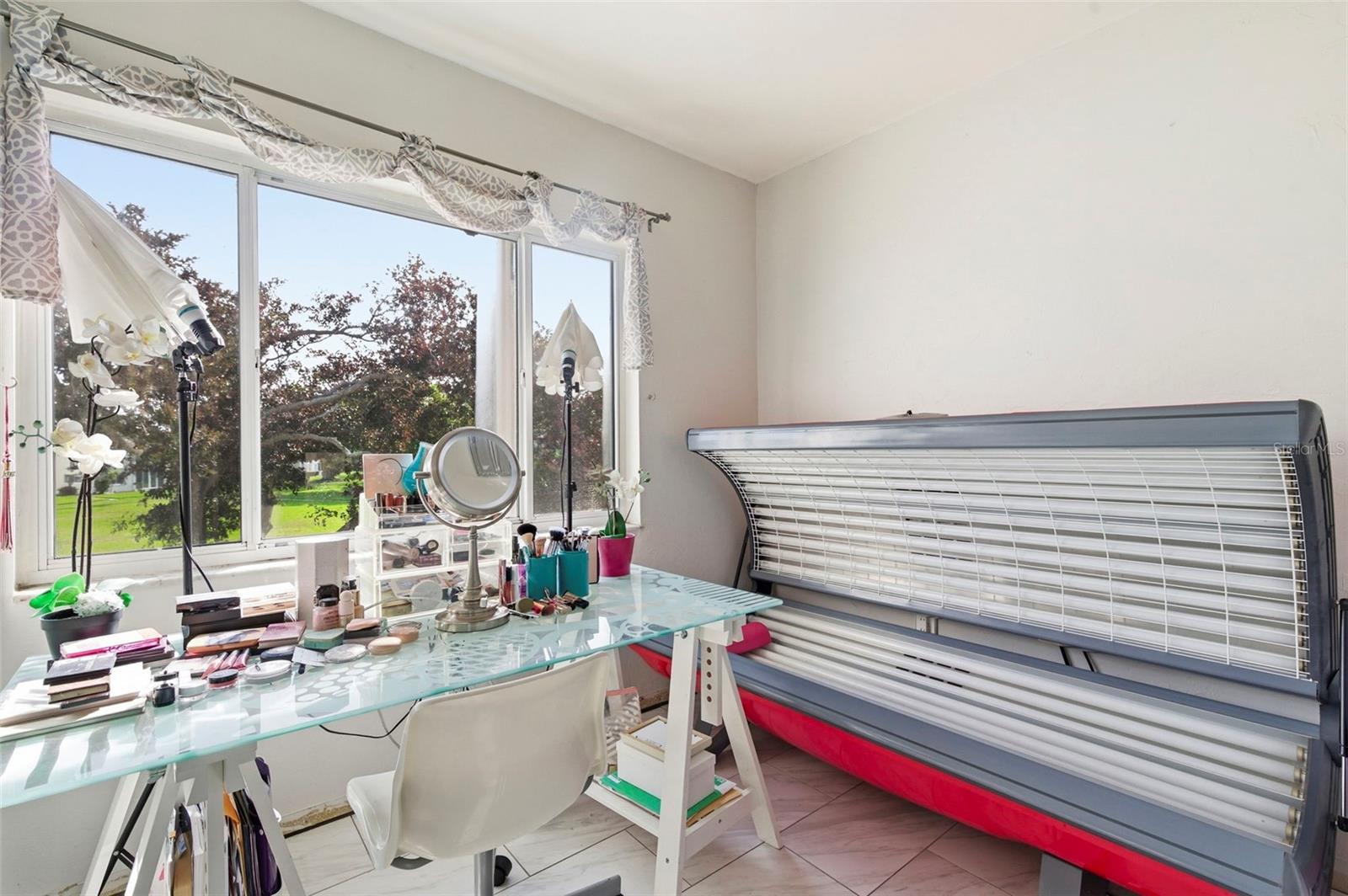 Bedroom with beautiful treetop views