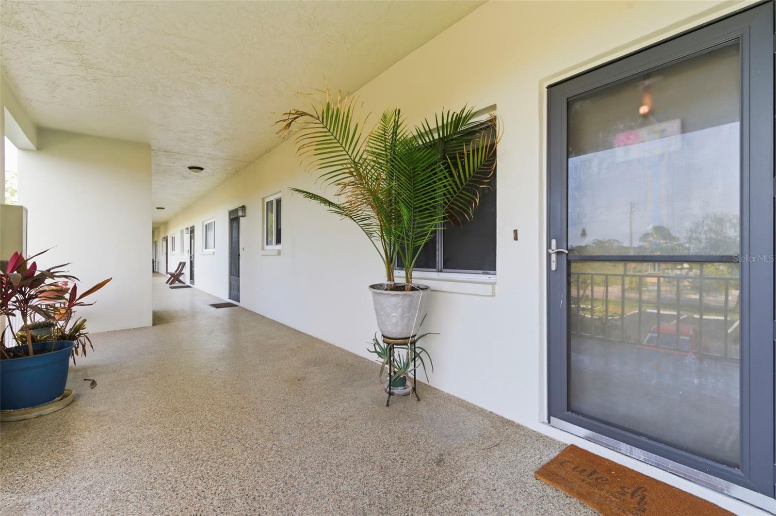 Front door entry to unit