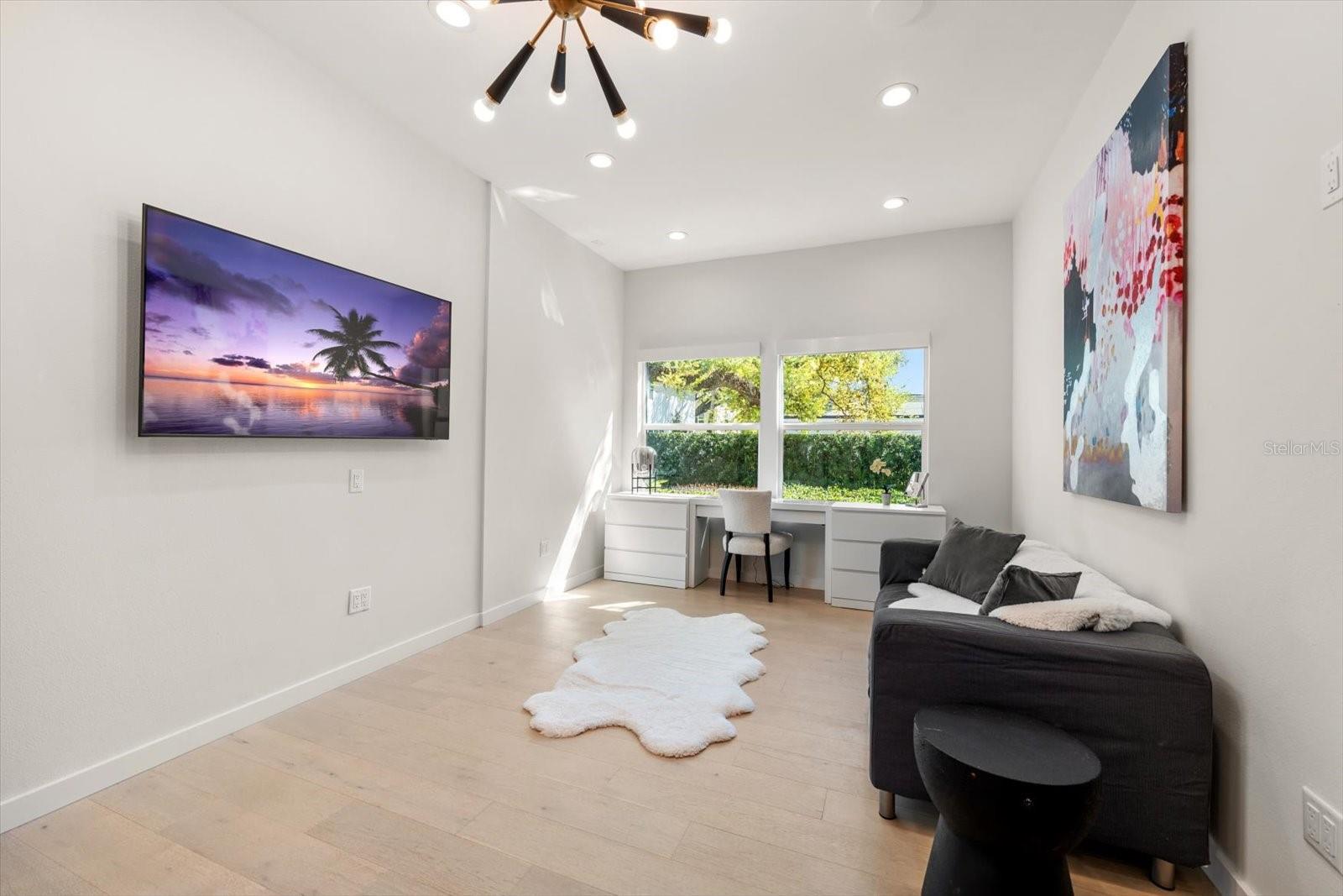 private retreat sitting area or workspace