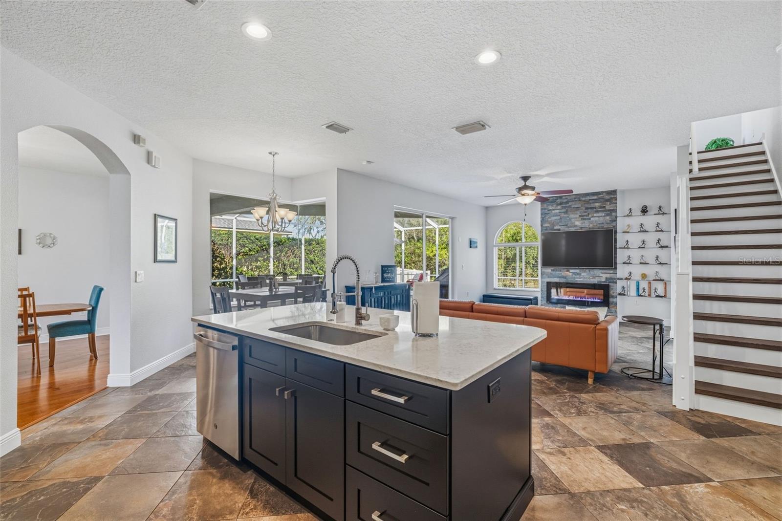 Kitchen is Open to Family Room