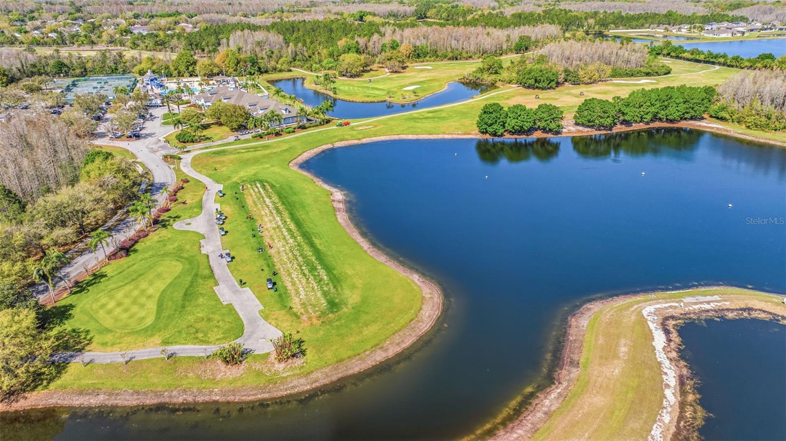 Golf with a waterview