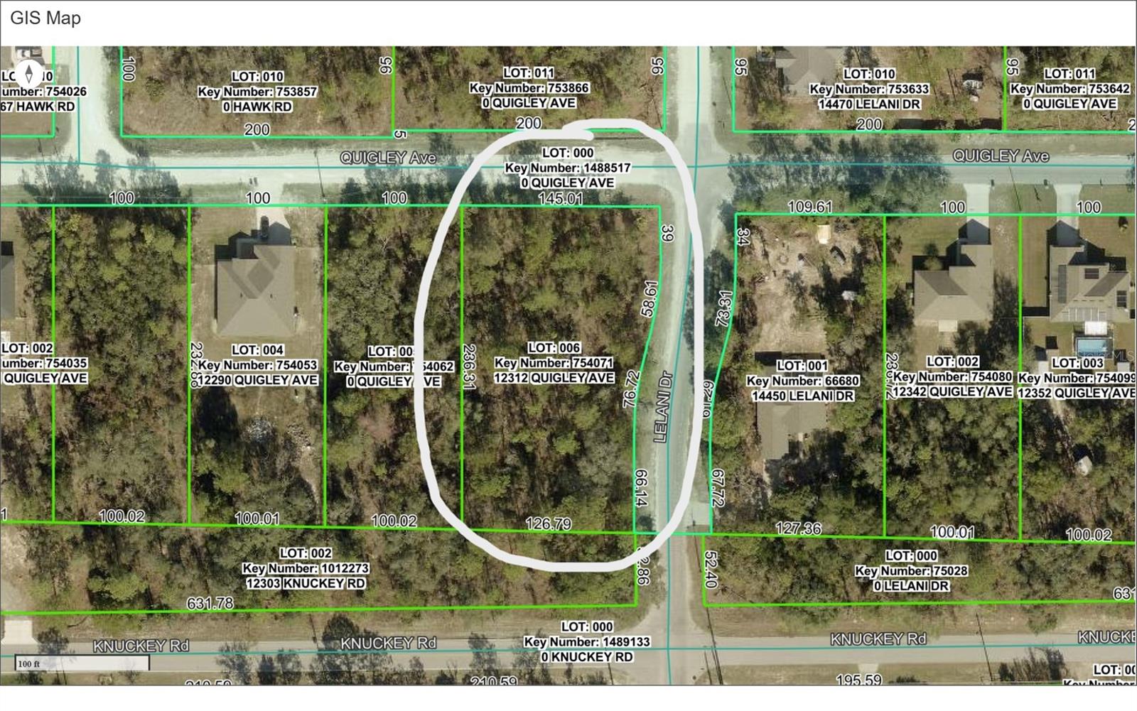 Quigley Oversized Corner Lot 0.74 Acre