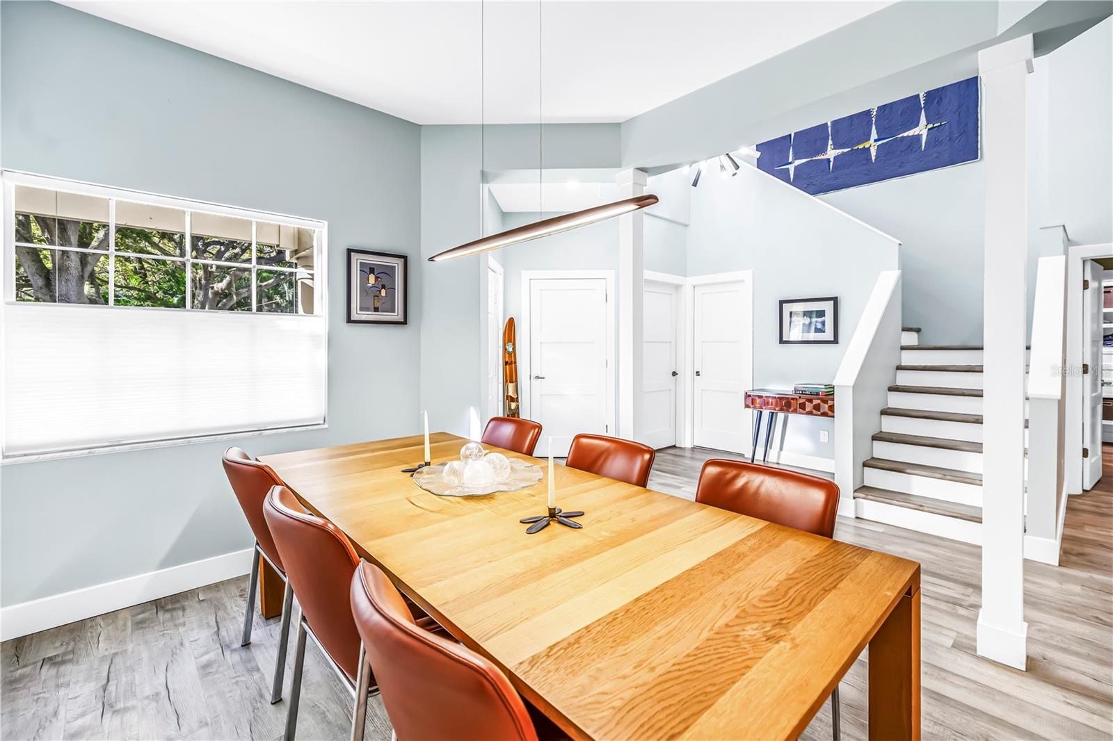 Doors all have been Replaced with Modern 3-Panel solid Core.  Landing on stairs. Laundry and Powder Room