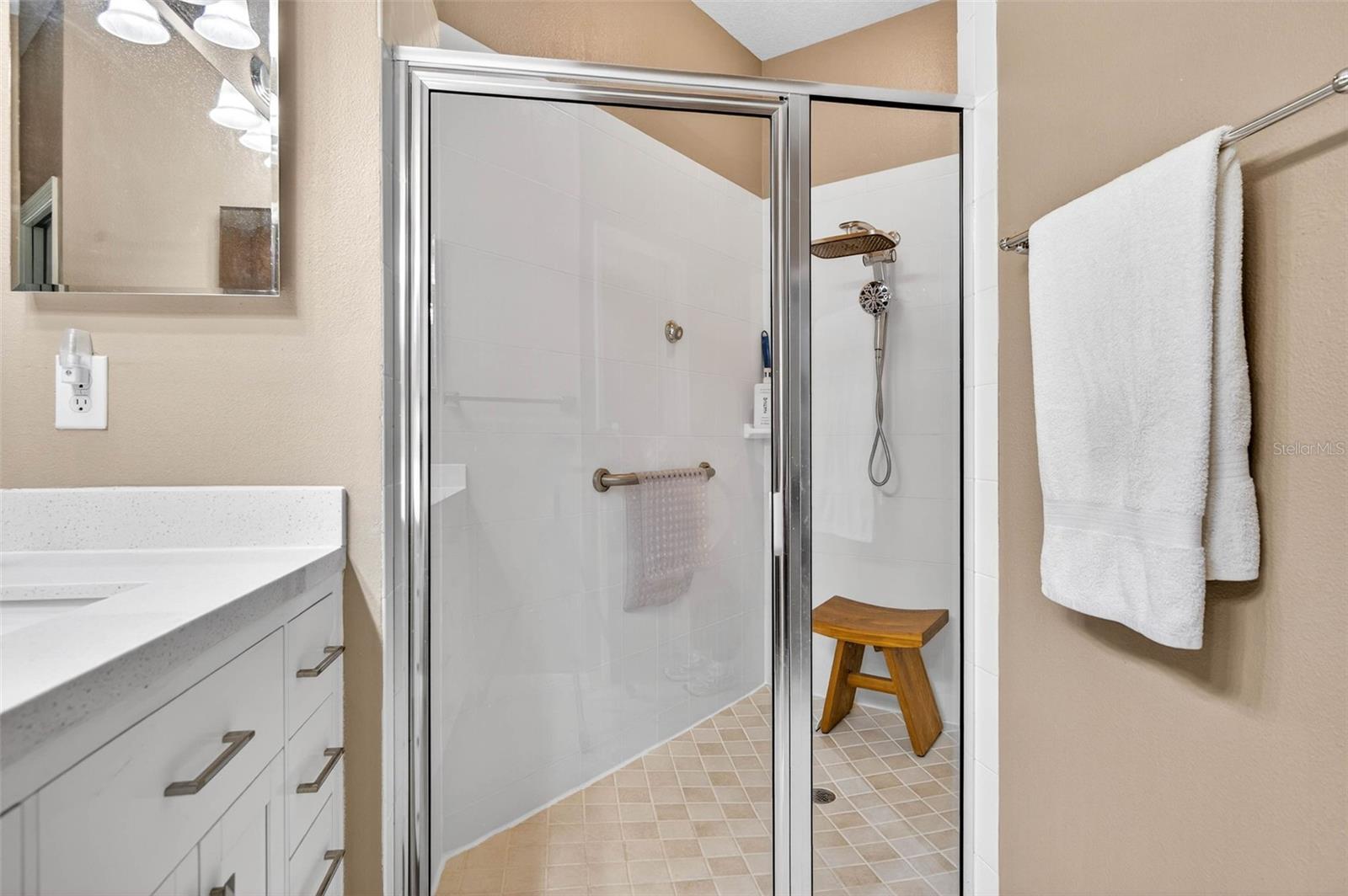 Walk in shower with Rain Shower Head