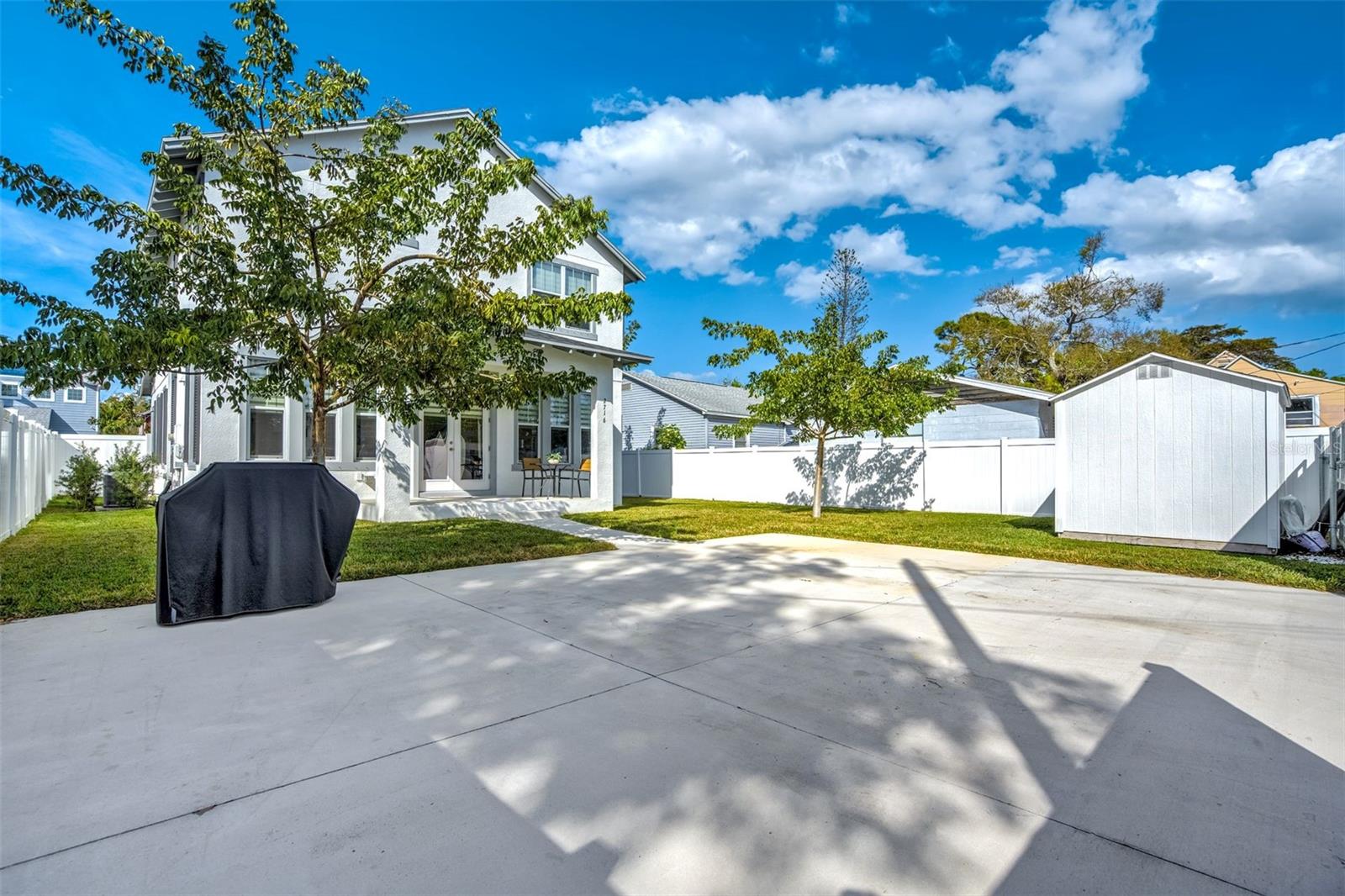 Backyard With 3 Parking Spots