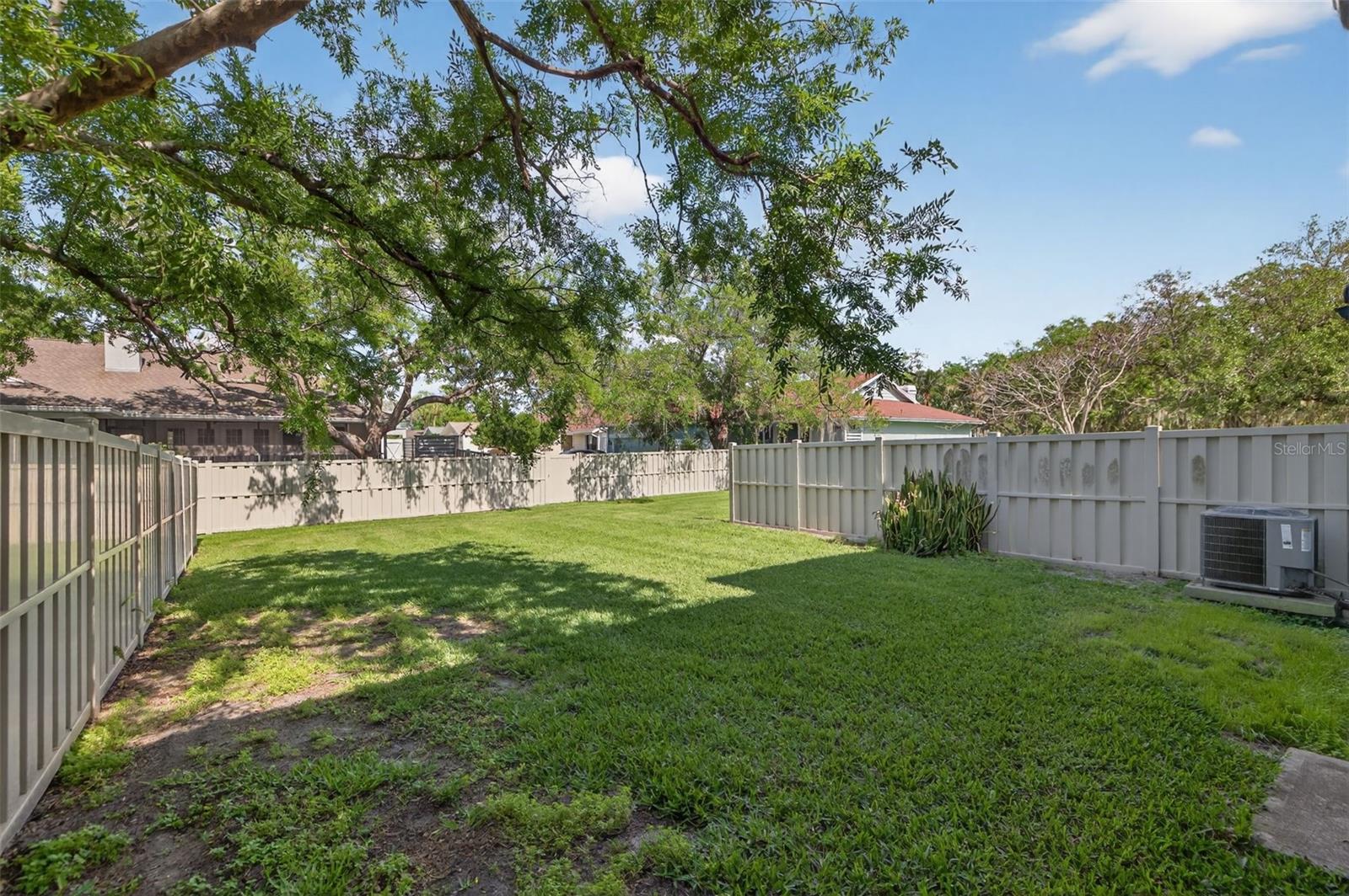 Private backyard