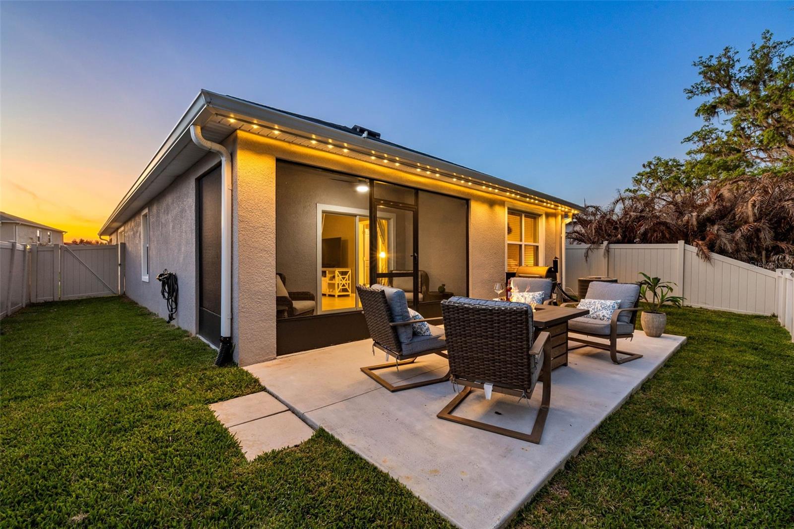 Gorgeous outdoor lighting at sunset