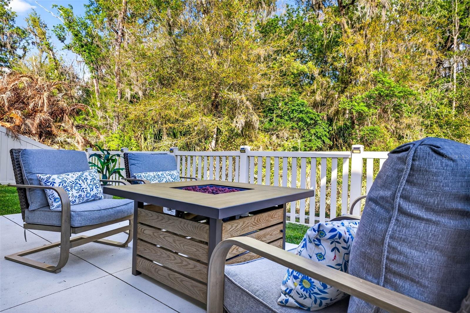 Look out to your private lot.