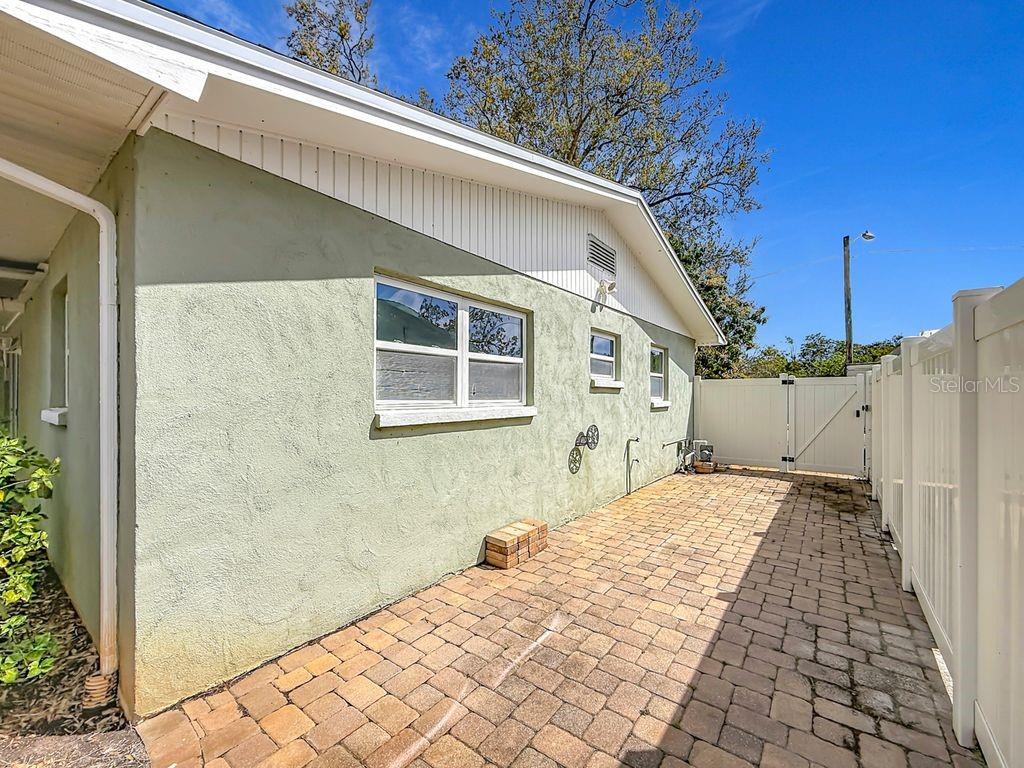 South side fenced , single gate.