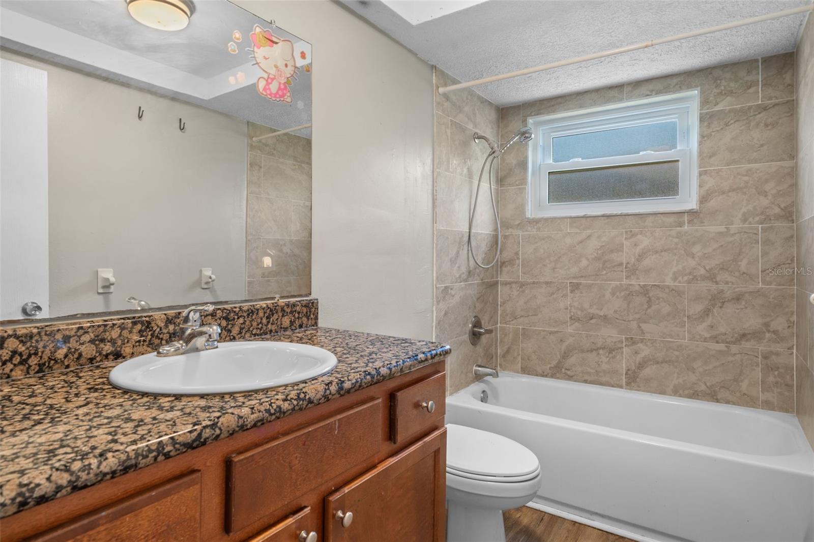guest bathroom granite vanity