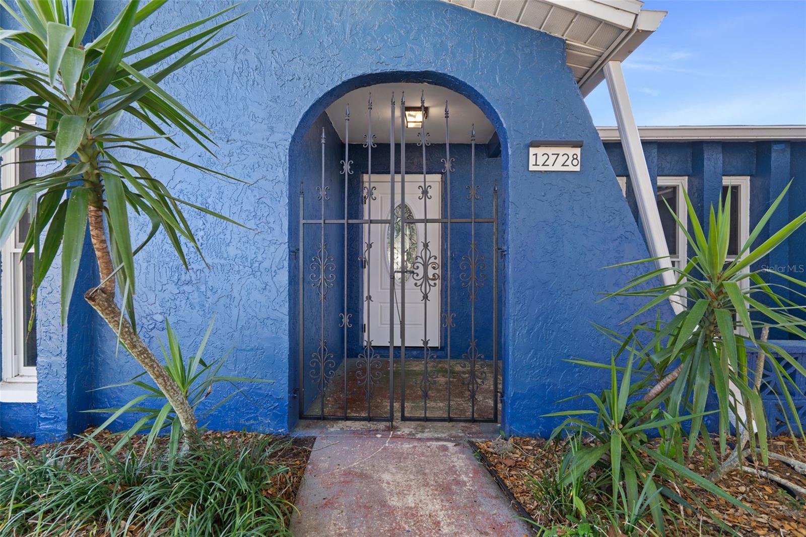 front entrance and portico